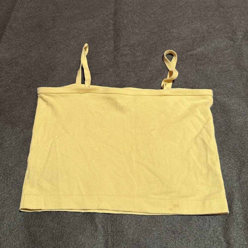 vtg Lauren Ralph Lauren Ribbed Cami Tank Top L Beige Y2K made Hong kong